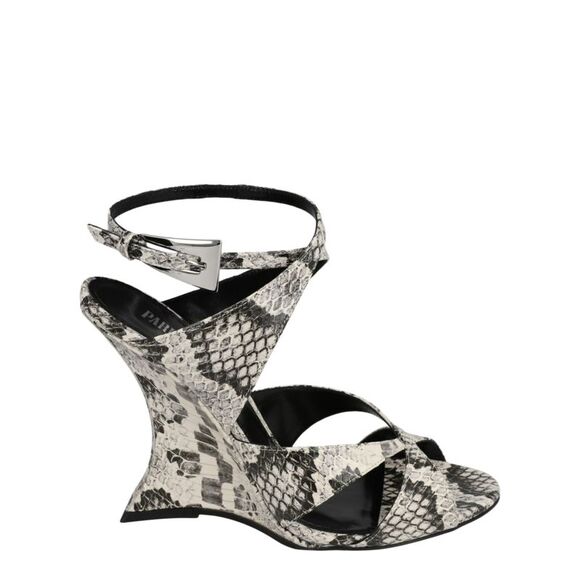 Paris Texas Shoes - Paris Texas Python Print Laila Wedge Sandals Multi Womens